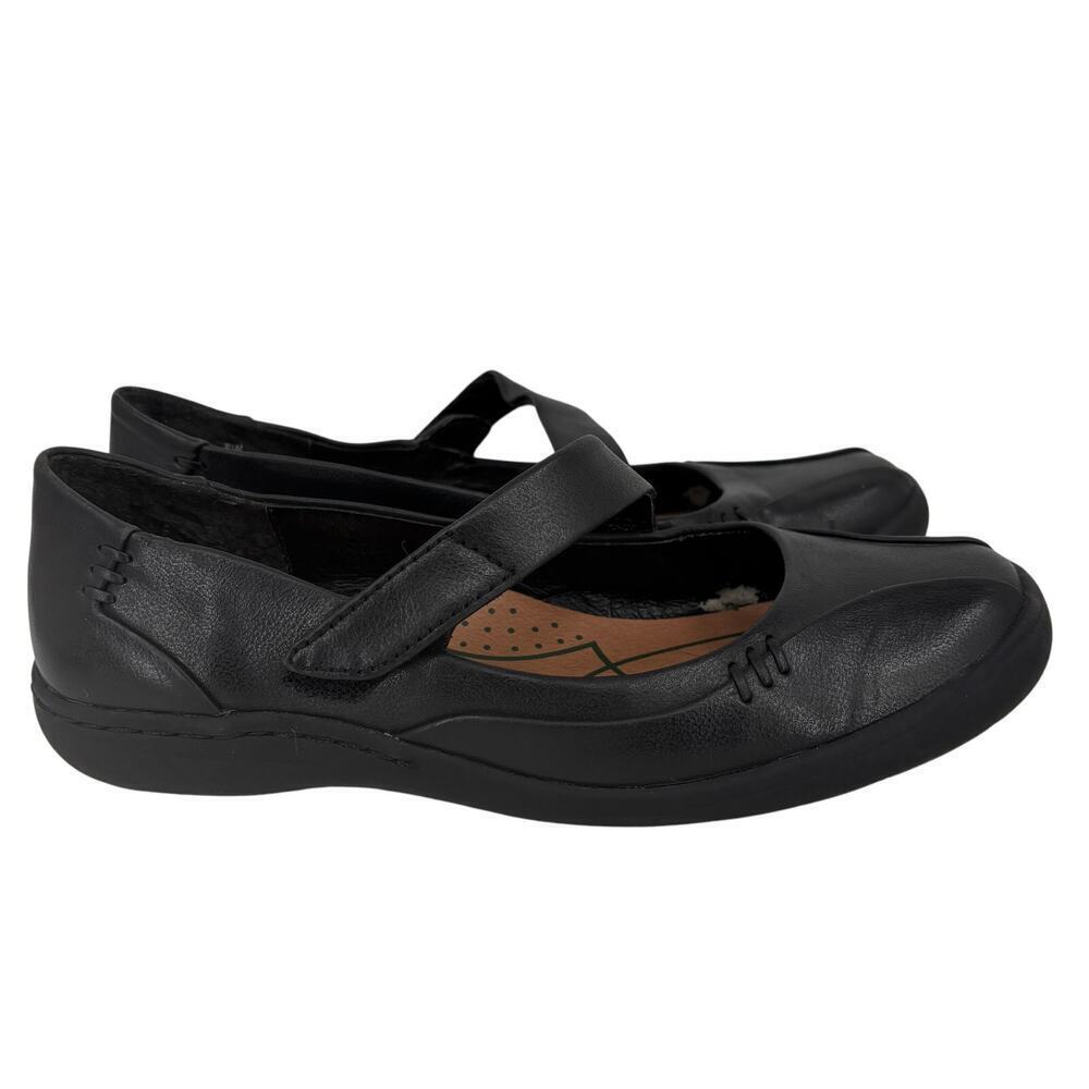 BareTraps Landon Mary Jane Loafer Size 8.5 Black Adjustable Comfort Shoe